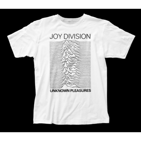 White Joy Division Unknown Pleasures Tshirt - Picture 1 of 4